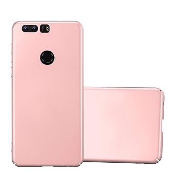 Cadorabo Hülle für Honor 8 - Hülle in Metall Rose Gold – Hardcase Handyhülle im Matt Metal Design - Schutzhülle Bumper Back C