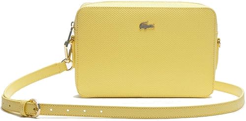 Amazon ラコステ Lacoste Nf2731c Chantaco エンボス イタリアンレザー スクエア 本革 ショルダーバッグ レディース イエロー B85 Nf2731c Lacoste ラコステ ショルダーバッグ