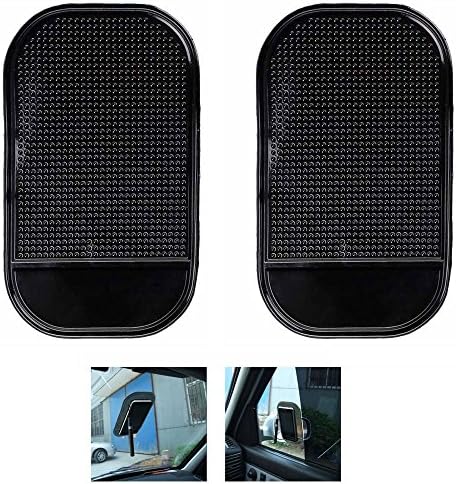 KINDAFLY Anti-slip Car Dash Sticky Pads, Heat Resistant Non-Slip Mats, Dashboard Holder (5.3 x 2.7 inch) - Leave no Residue Don't Melt under Hot Temperature, Reusable after Washing off Dust