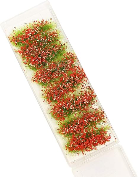 Amazon 草むら 緑 花つき 赤 ジオラマ用素材 情景コレクション グラス模型 建物モデル 装飾 風景 箱庭 鉄道模型 ジオラマ Pj08r 1jp 鉄道模型 通販