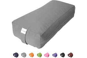 Sol Living Yoga Bolster Pillow Rectangular Meditation Cushion Cotton Meditation Accessories for Restorative Yoga Meditation Pillow Yoga Pillow Firm Body Pillow Bolster Pillow for Legs Removable Cover