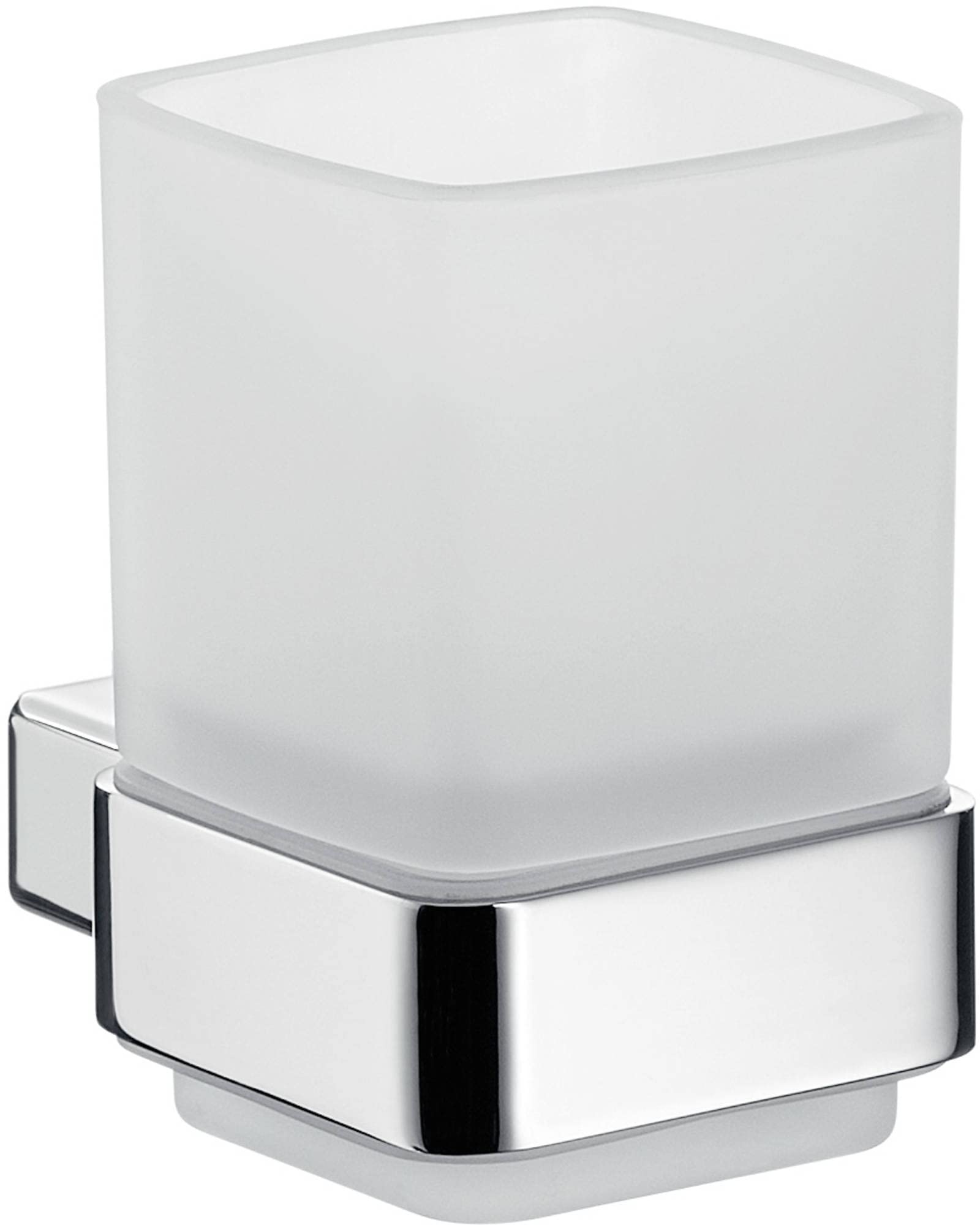 Emco Loft 237577 Glass Holder Frosted Crystal Glass Chrome