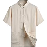 ZooBoo Chinese Clothing Tang Suit - Kung Fu Short Sleeve Shirt for Men