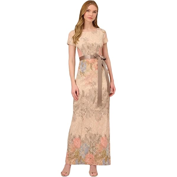 sachin and babi light blue dress Marina White & Blue Floral Midi Linen Blend Dress