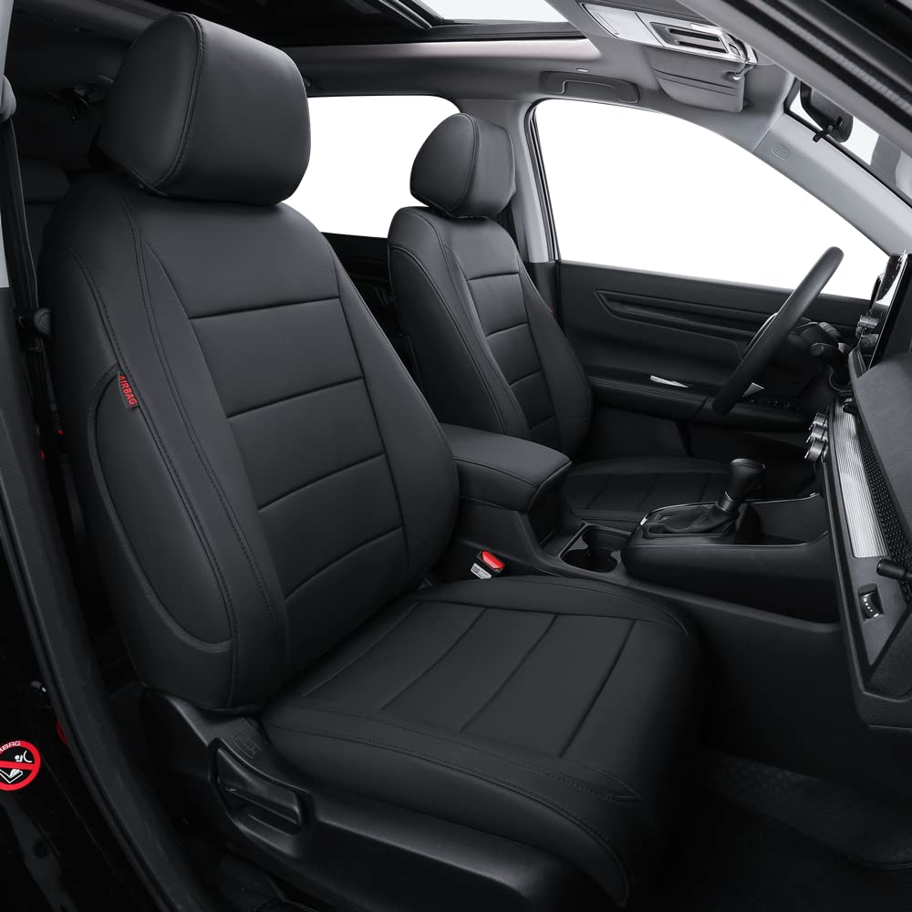 Photo 1 of coverdream CRV Seat Covers Custom Fit for 2017-2022 Honda CRV LX,EX,SE,EX-L,Touring,Hybrid(5-Seater Version),Fully Covered Waterproof Leatherette Car Seat Protector (Full Set,Black)