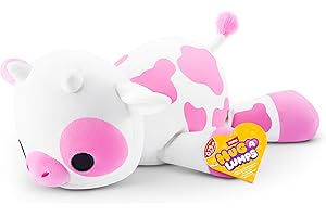 Hug-A-Lumps Cow Clover by ZURU, Small, 1.65 lbs, Cuddly Squishy Weighted Plush, Sleeping Pillow Plush, Stuffed Animal (Cow)