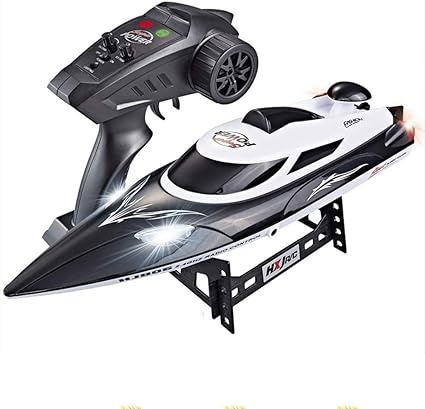 Amazon.com: Barcos de control remoto de fibra de carbono de alta velocidad de 65 KM/H para piscinas y lagos, refrigeración de agua 2.4 GHz auto control RC Speed Boat para competición niños