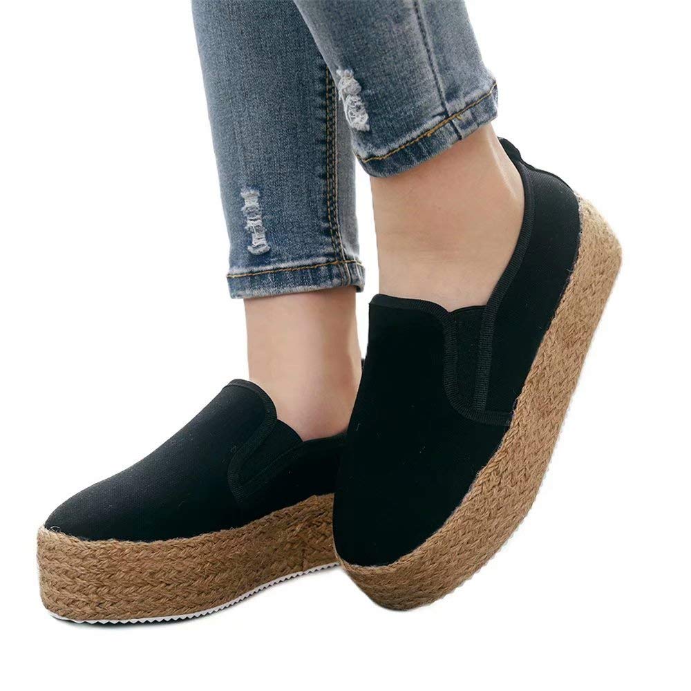 Scarpe Slip-on Maglia Zeppa Bassa Comode Eleganti Estate Scarpe Donna Punta Piatta Maglia - Zeppa Bassa, Slip-on Comode | Eleganti E Traspiranti