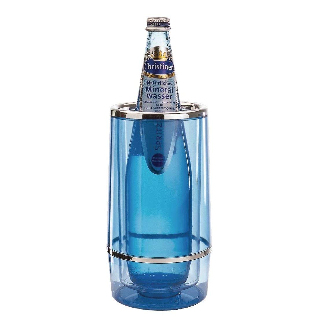 APS U219 Wine Bottle Cooler, Blue Tint Acrylic