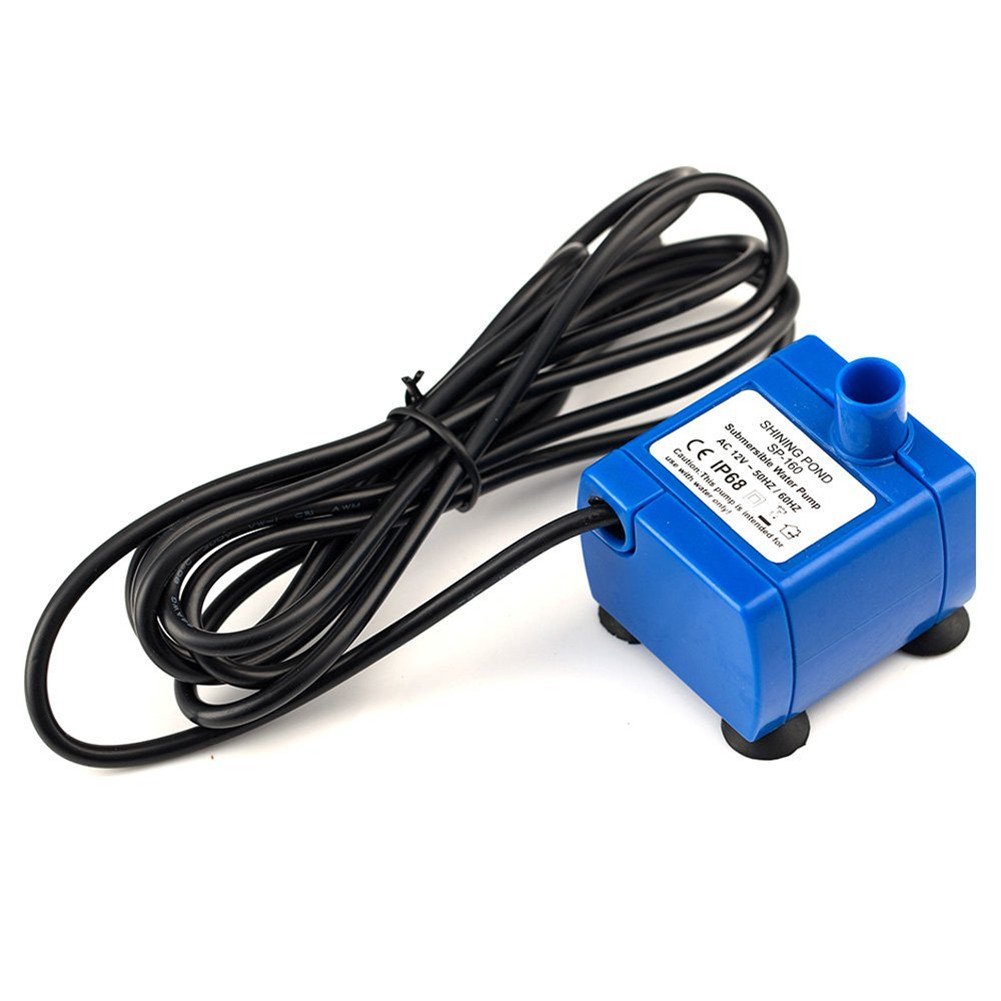 ele ELEOPTION Super Silent New SP160 Replacement 12V Electric Water Pump 5.9ft Long Cable Low Power Consumption Motor Compatible for Eleoption Daisy Pet Fountains, Blue