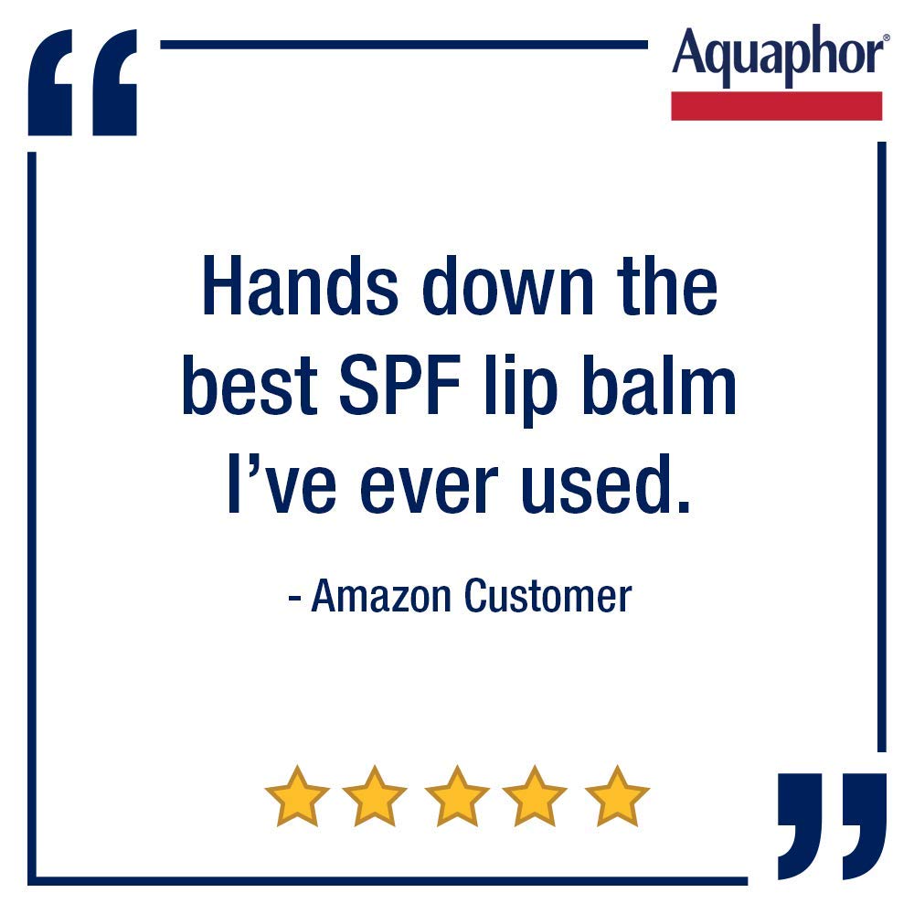 Aquaphor Lip Protectant and Sunscreen Ointment - Broad Spectrum SPF 30 - Relieves Chapped Lips - .35 fl. Oz. Tube : Lip Balms And Moisturizers : Beauty