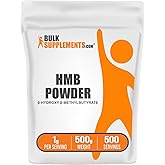 BulkSupplements.com HMB Powder - as Calcium HMB, Beta-Hydroxy Beta-Methylbutyrate - HMB Powder Supplements, Gluten Free - 1g per Serving, 500g (1.1 lbs) (Pack of 1)