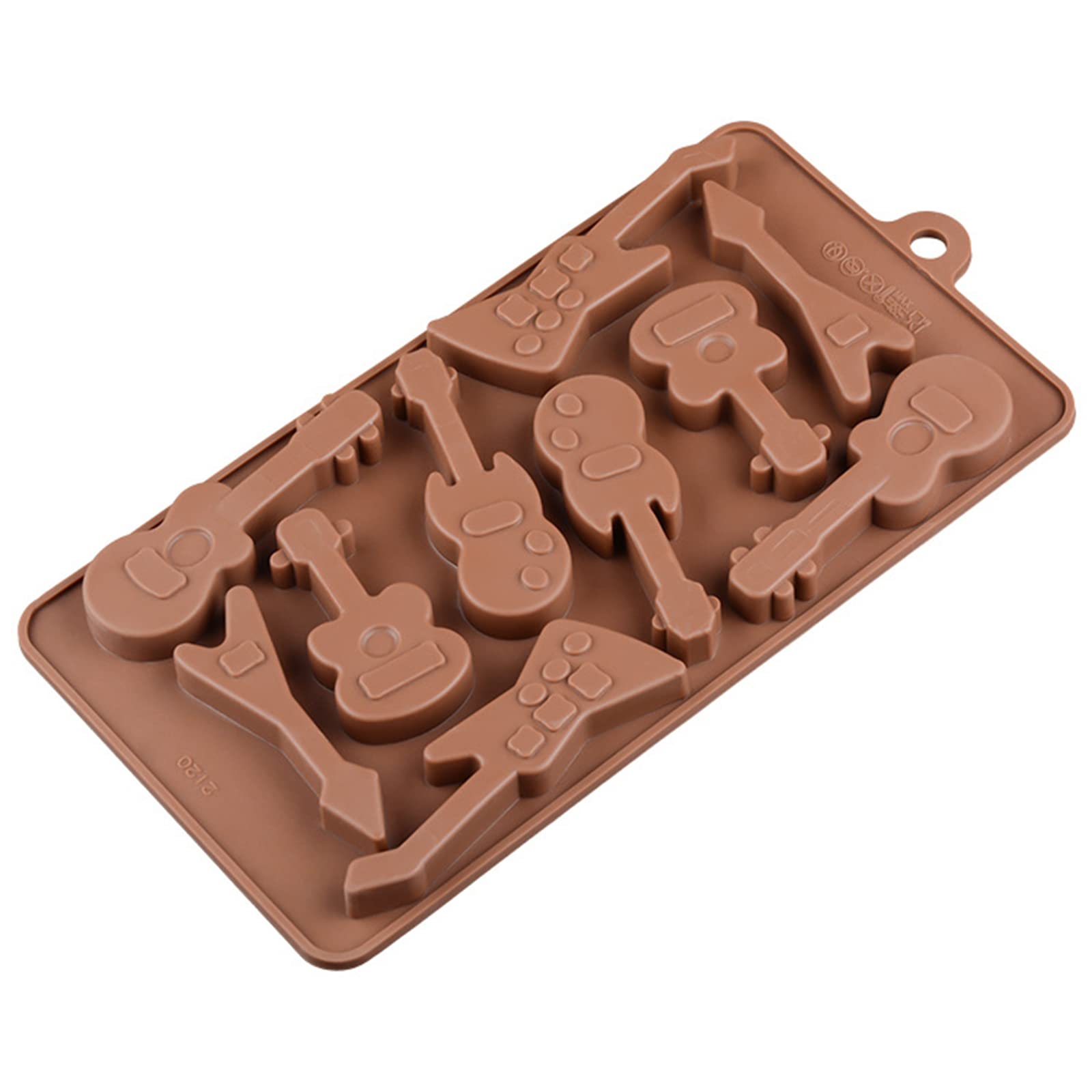 WishesMar Silicone Mould for Chocolate Candy Forming Mold Various Music Guitar Shape - Non-Stick Reusable DIY Molds for Kitchen Creation Fun