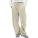 FAIABLE Women's Sweatpants Wide Leg - Super Soft Sweat Pants Fleece Baggy Joggers with Pockets, Drawstring & Relaxed Fit