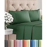 Queen Size 4 Piece Sheet Set - Comfy Breathable & Cooling Bed Sheets Set - Hotel Luxury Bedding for Women, Men, Kids, Teens, Boys & Girls - Deep Pockets, Soft, Wrinkle Free - Oeko-Tex - Emerald Green