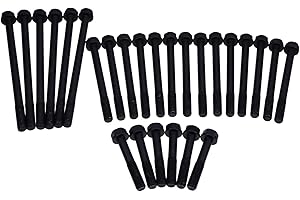 26PCS Cylinder Head Bolts Bolt Kit Set Compatible with Dodge Ram 5.9 Cummins 89-98 12V 3920779 3918471 3901220