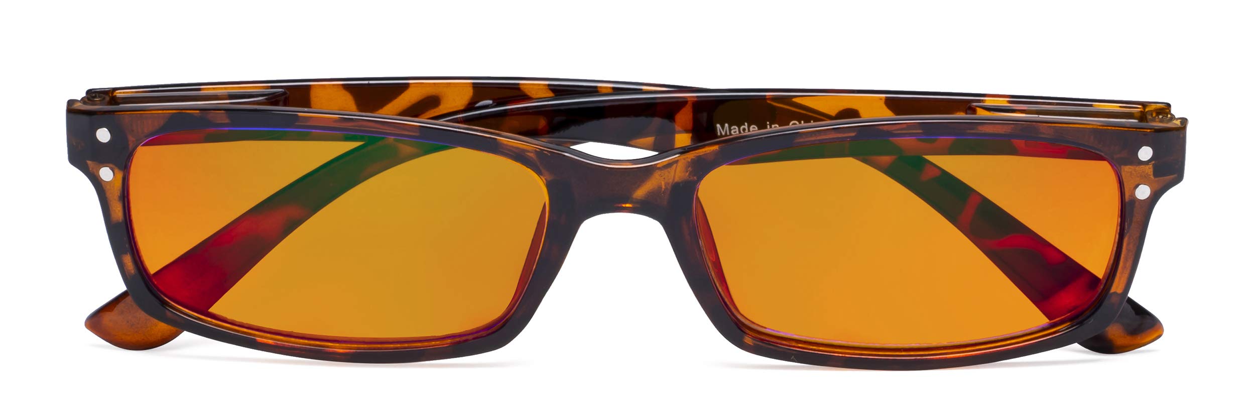 CessBlu Blue Light Filter Glasses with Orange Tinted Lens Relieve Eyestrain Computer Glasses for Men Women (Tortoise)