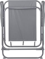 Harbour Housewares Folding Beach Deck Chairs Grey Pack of 4 view 3