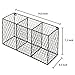 MyGift 3 Compartment Rustic Chicken Wire Kitchen Utensil Holder, Black