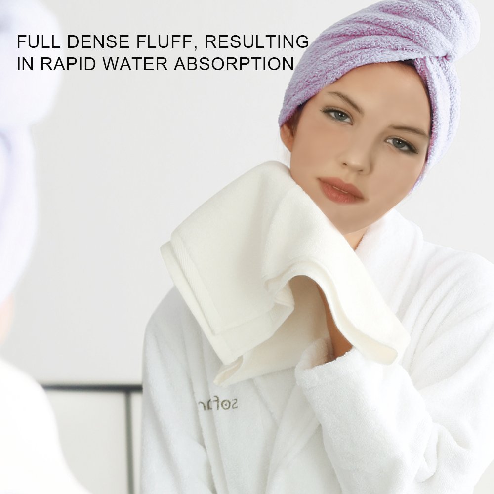 Microfiber Hair Towel - OKEER Super Absorbent Hair Drying Towel Large Anti-Frizz Turban Wraps for Women