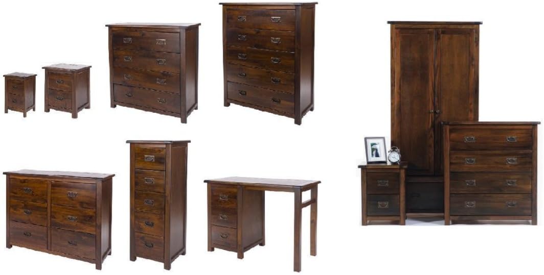 Cp Bedroom Furniture Sets Wardrobe Chest Of Drawers Bedside Dark Brown Wood Antique Effect 4 Drawer Chest Of Drawers Amazon Co Uk Kitchen Home
