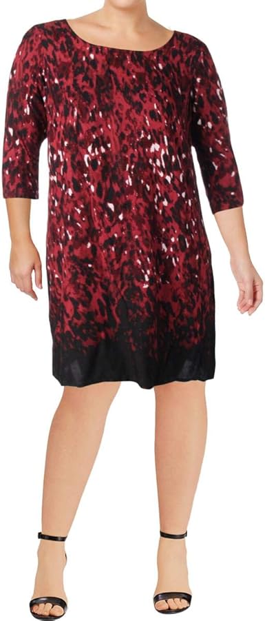 plus size elbow sleeve dress