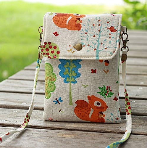 Milogo Lady Girl Fashion Wallet Backpack Phone Package Bag Cotton Towel Iron Anchor Fabric Mobile Phone Diagonal Bag[2]