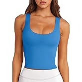 LASLULU Womens Sport Bras Long Line Workout Yoga Gym Athletic Tops Clothes Shirts Camisole Padded Crop Tank Tops