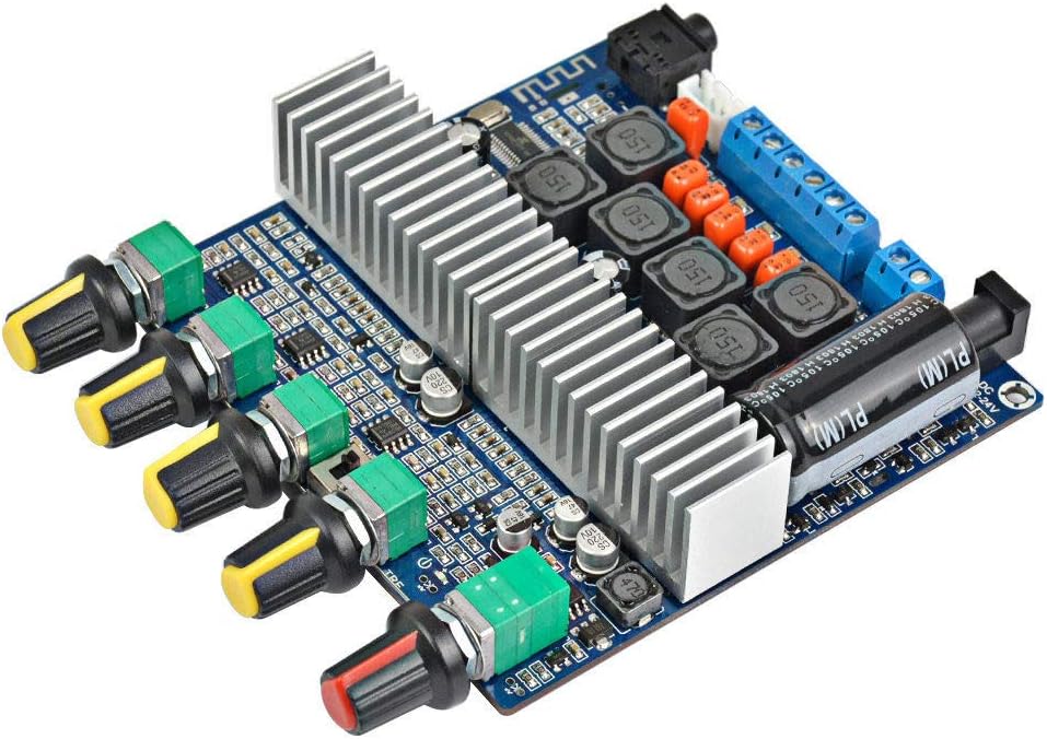 TPA3116 Subwoofer Amplifier Board 2.1 Channel High Power Bluetooth 4.2 Audio Amplifier Board DC12V-24V 250W+100W