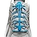 Lock Laces Reflective 2-Pack (Elastic No Tie Shoelaces) (Teal Blue-Storm Gray)