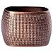DII Modern Chic Napkin Rings for Dinner Parties, Weddings Receptions, Family Gatherings, or Everyday Use, Set Your Table with Style - Beaded Texture Copper Square, Set of 6