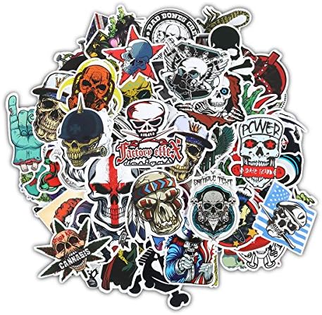 Halloween Sticker Gumind Sugar Skull Stickers Pack 100 PCS Include Zombie Skeleton And Ghost Pattern For Laptop,Car,Motorcycle,Bicycle,Luggage,Graffiti,Skateboard Sticker Hippie Decals Bomb Waterproof
