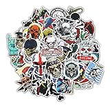Gumind Sugar Skull Stickers Pack 100-pcs Include Skeletons And Ghosts Pattern For Laptops,Cars,Motorcycles,Bicycles,Luggage,Graffiti,Skateboard Stickers Hippie Decals Bomb Waterproof