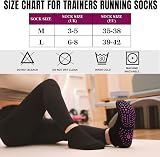 Toes Home 4 Pairs Grip Yoga Socks Women Non Slip Pilates Barre Trampoline Black view 4