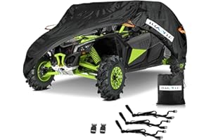 HAYCOVER Waterproof UTV Cover，Waterproof Heavy Denier Oxford Cloth Material for Polaris RZR PRO XP 4 Yamaha Can Am Maverick Arctic Cat Textron Off Road 4-6 Passenger Double Row Seats-Plus