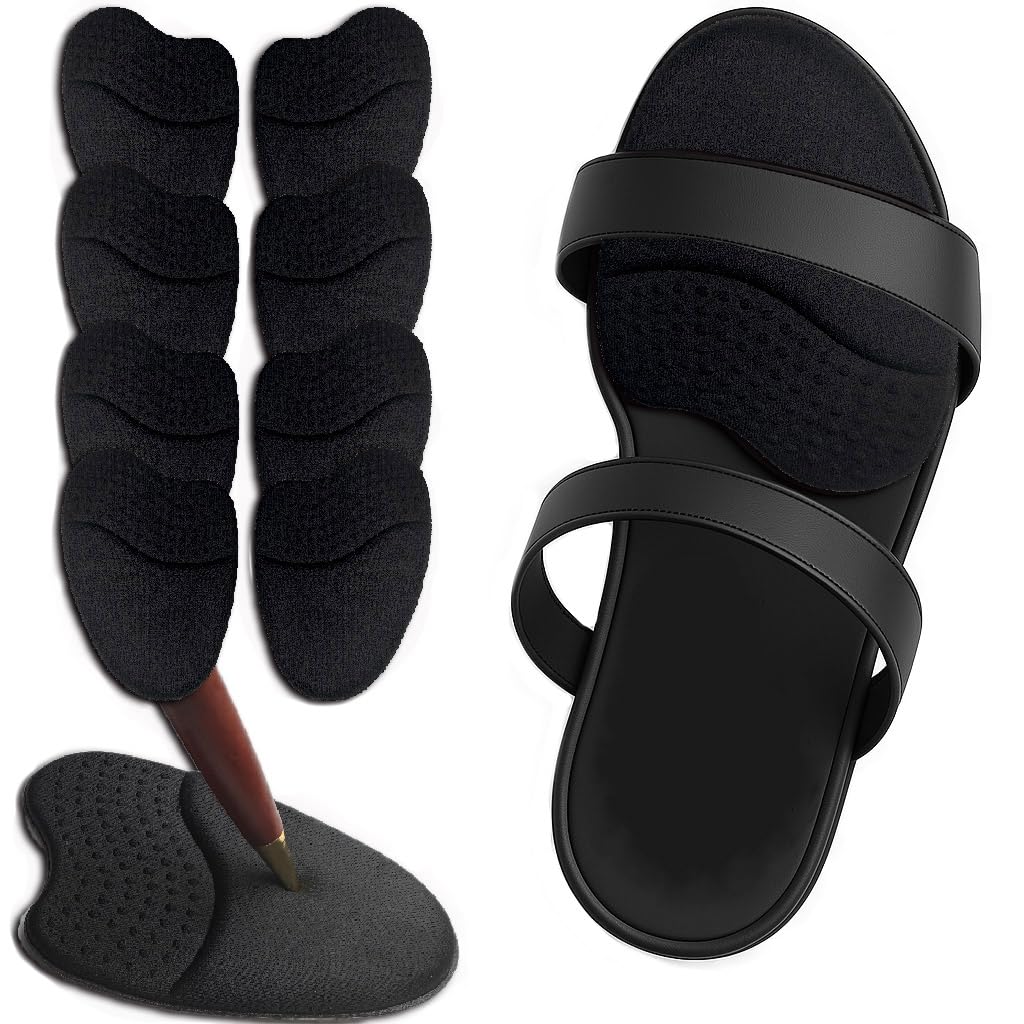 Photo 1 of ZBLGO Metatarsal Pads for Women, Anti-Sliding, Ball of Foot Cushions, High Heel Inserts Black 4apirs
