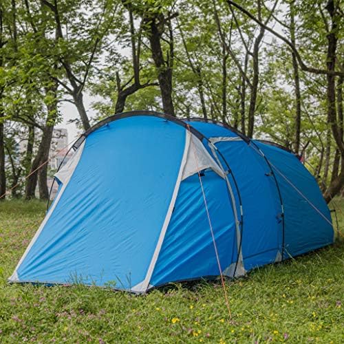 3 Man Tunnel Tent Outdoor Ultralight Waterproof Double-Walled Tent Shelter with Carry Bag for Camping Hiking Traveling Park Beach