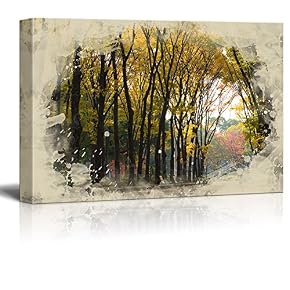 Print Landscape Autumn Park