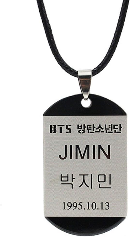 Kpop BTS Bangtan Boys Leather Rope Necklace Fashion Pendant Chain