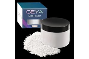 Ceya Mica Powder, 5.3oz/ 150g Porcelain White Pearlescent Effect Colorant Pigment Powder for Epoxy Resin, Tumblers, Slime Bat