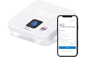 NGTeco Cloud Time Clock for Employees Small Business, Remote Control Fingerprint Time Clocks, Customization Rule Clock in Machine with Software ＆ iOS/Android App, 2.4G WiFi, No Monthly Fee, White