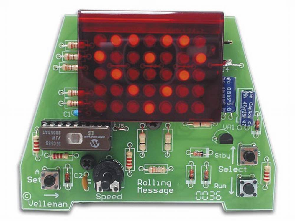 Velleman MK124 Rolling Message, Multi-Colour