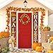 Whaline Fall Harvest Hanging Banner, Fall Porch Sign Autumn Pumpkin Maple Leaf Backdrop Flag for Home Yard Indoor Outdoor Wall Door Thanksgiving Party Decorations, 12 x 72 Inch