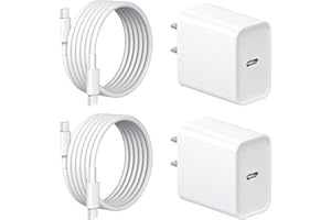 COREYKIN iPhone 17 16 15 Charger Fast Charging 2+2Pack 20W USB C Wall Charger with 6FT Fast Charging Cable Compatible with iPhone 17/17 Air/17 Pro/17 Pro Max/iPhone 16/15 Series, iPad Pro/AirPods