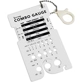 UPTTHOW Knitting WPI Multifunctional Combo Ruler for Spinners Yarn | Acrylic guide, combo guage, needle gauge spinning control card, crochet accessories, WPI ruler, with hook