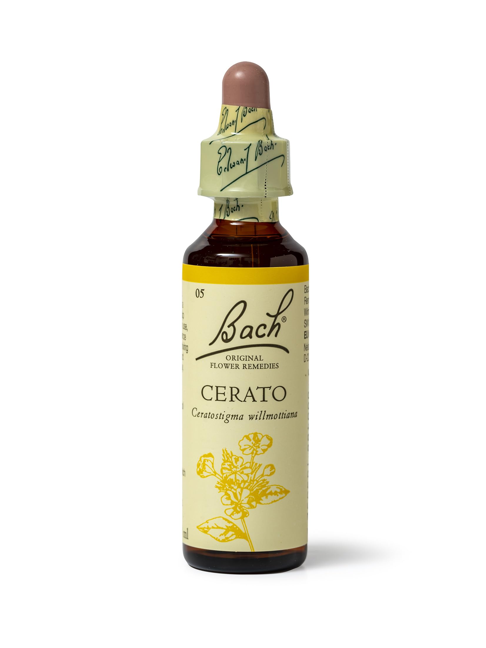 Bach Original Flower Remedies (Cerato) Know Your Own Mind, Trust Intuition, Emotional Wellness, Natural Flower Essence, 20ml