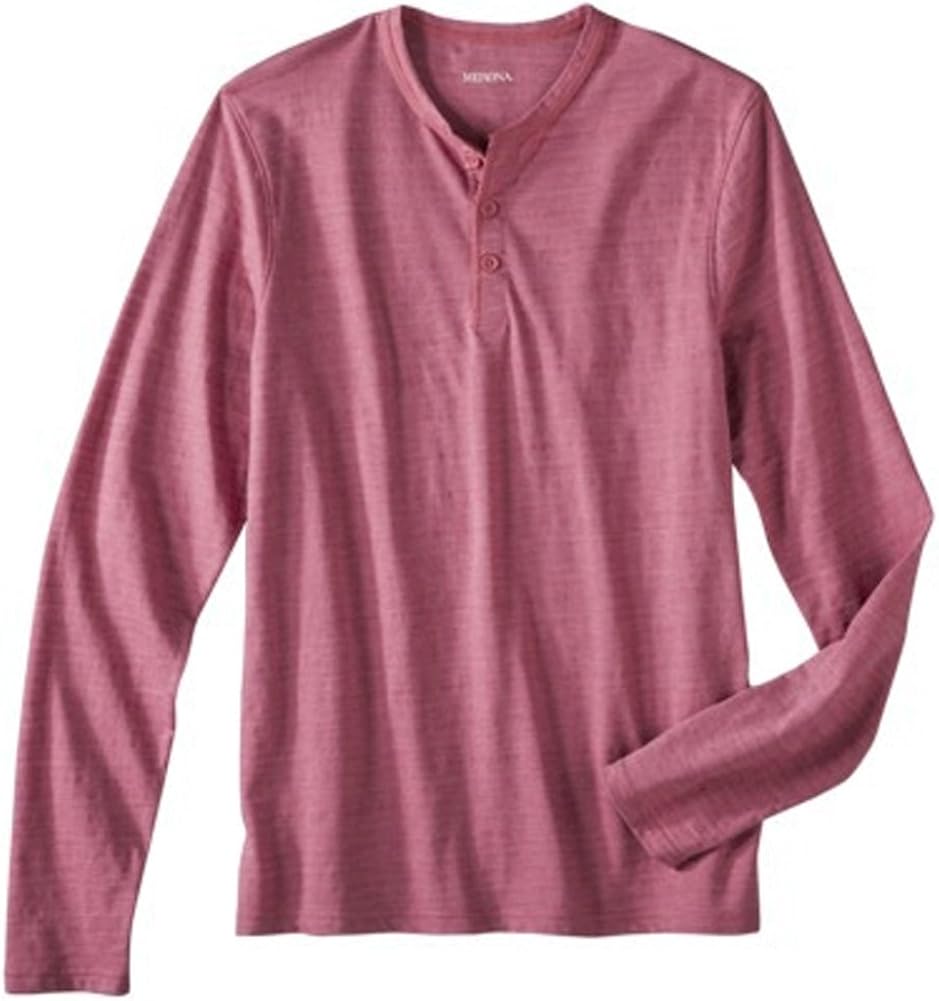 Merona Men's Long Sleeve Henley Brambleberry Pull Over Shirt at Amazon