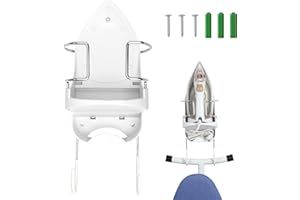 Alpinista Ironing Board Hanger Wall Mount Ironing Board Holder Wall Mount for Laundry Rooms Storage Organizer, White