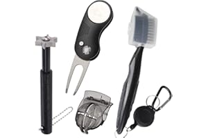 Golf Club Groove Sharpener Golf Divot Repair Tool Golf Club Cleaner Retractable Brush Cleaner Tool Set 4 Pack Practical Sharp