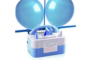 QIPUMP Balloon Pump Electric,110V 600W Balloon Blower Inflator Dual Nozzle Air Pump Balloons Inflator for Decoration, Party, Sport,Gifts:2 Balloon Tying Tools